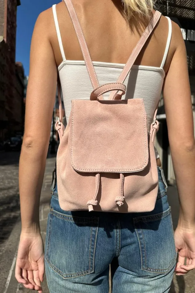 Brandy Melville Bags and Backpacks Leather Mini Backpack Pastel Pink 8211 Women
