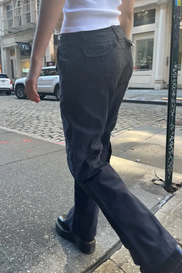 Brandy Melville Bottoms Kim Cargo Pants Navy Blue 8211 Women