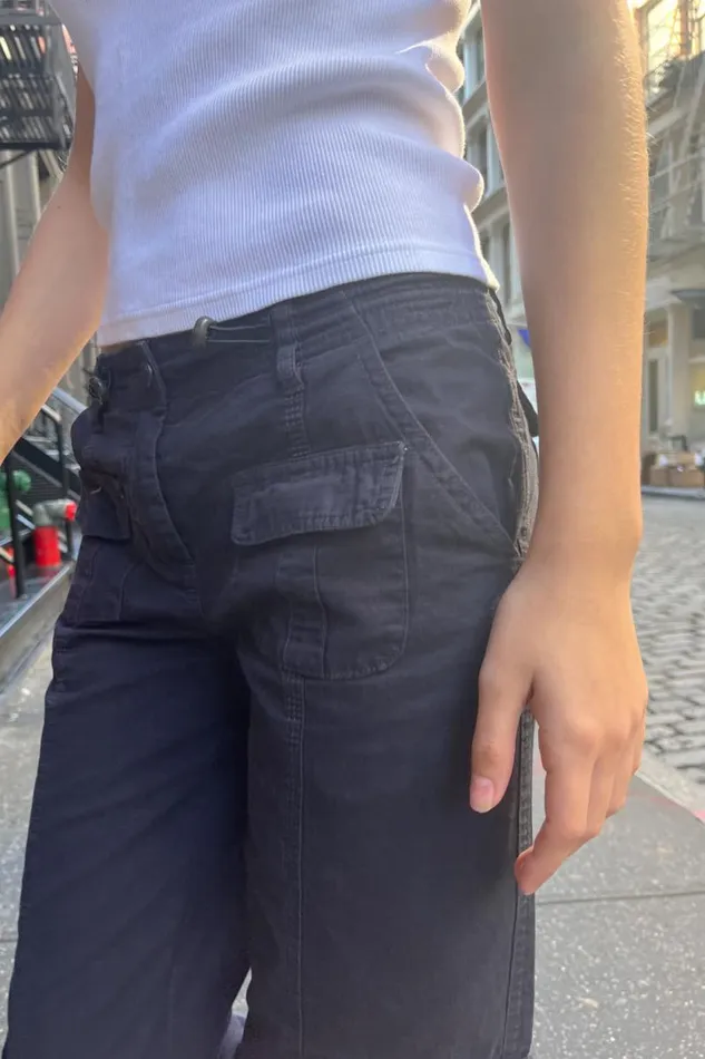 Brandy Melville Bottoms Kim Cargo Pants Navy Blue 8211 Women