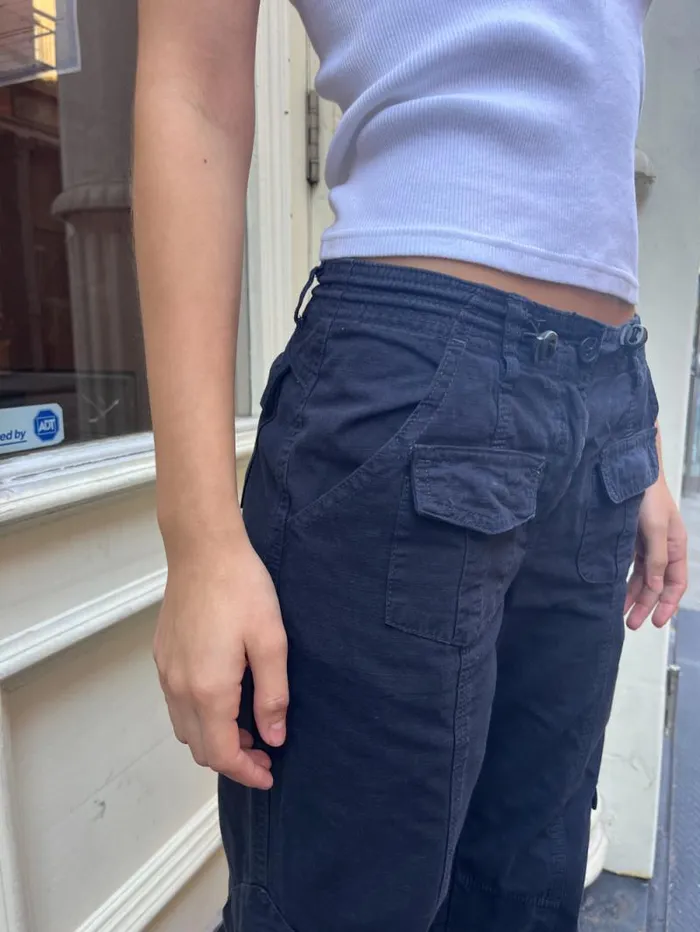 Brandy Melville Bottoms Kim Cargo Pants Navy Blue 8211 Women