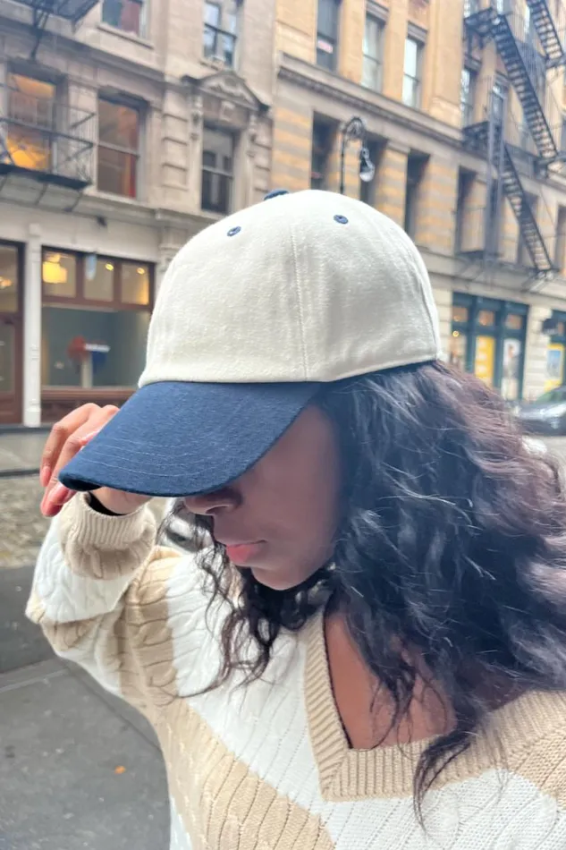 Brandy Melville Hats and Caps Katherine Baseball Cap Ivory 8211 Women