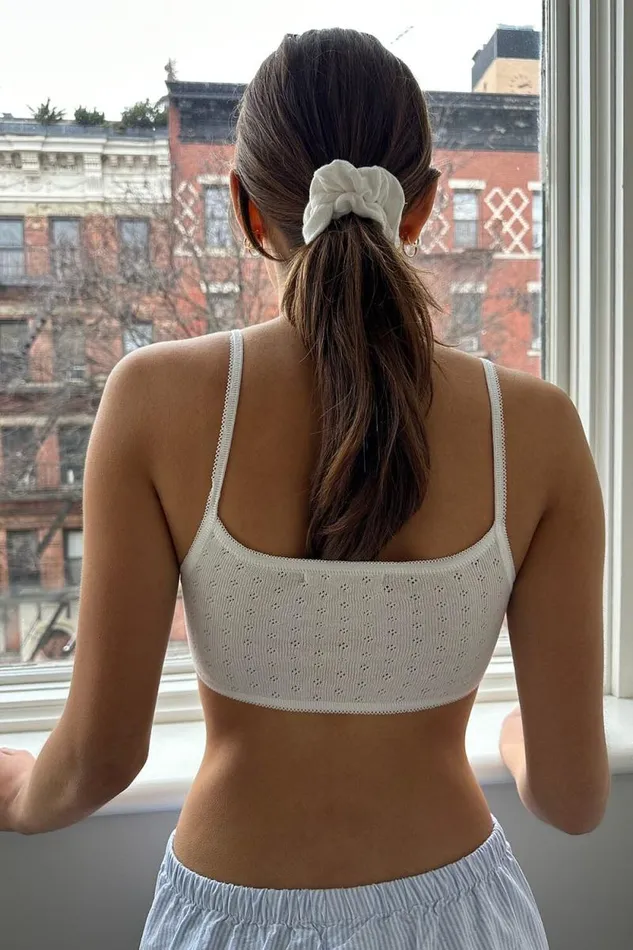 Brandy Melville Intimates Eyelet Bra Natural White 8211 Women