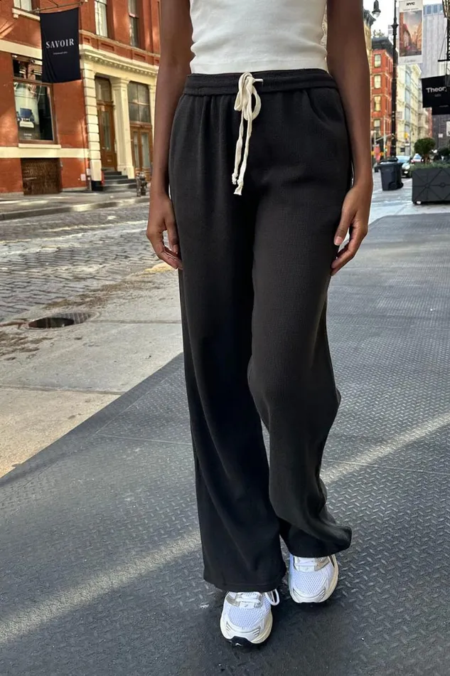 Brandy Melville Sweatpants and Sweatshirts Anastasia Waffle Sweatpants Black 8211 Women Brandy Melville Sweatpants and Sweatshirts Anastasia Waffle Sweatpants Black 8211 Women