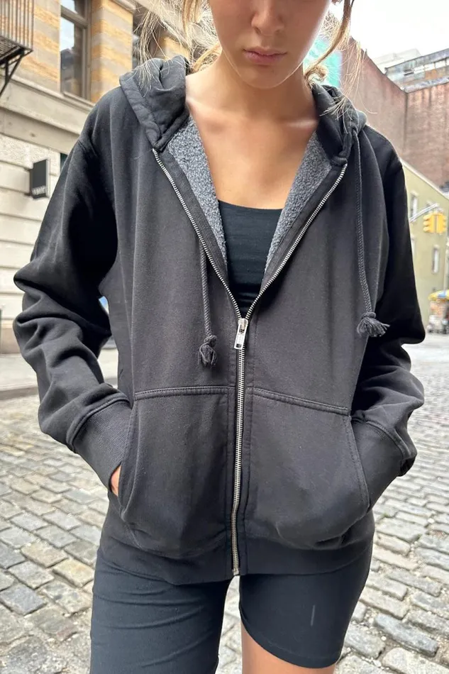 Brandy Melville Sweatpants and Sweatshirts Christy Hoodie Black 8211 Women