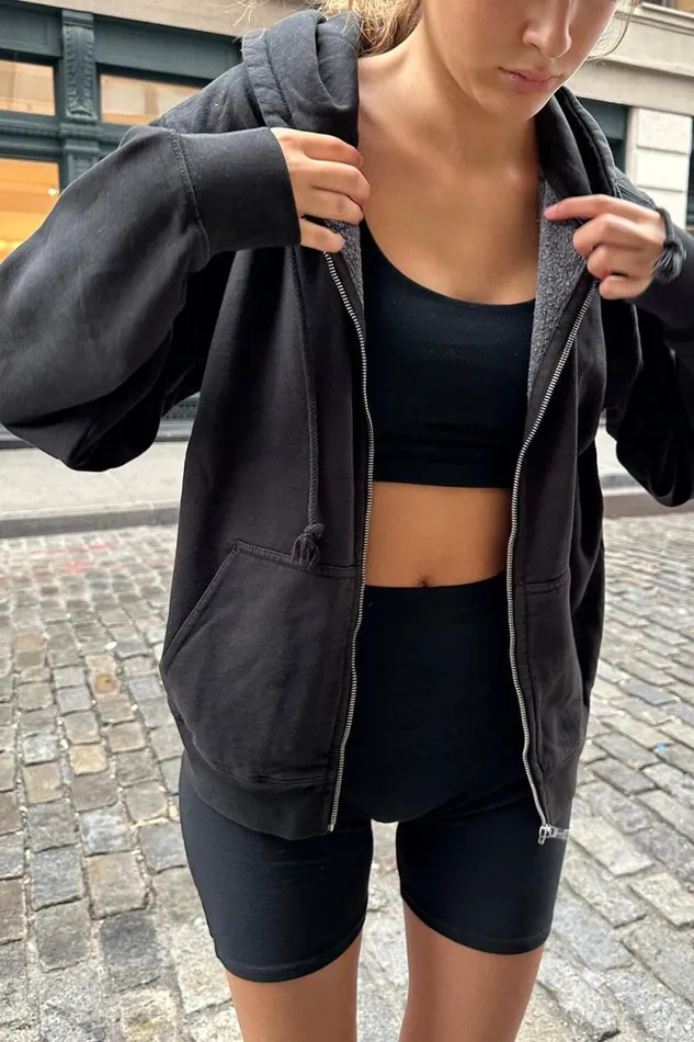 Brandy Melville Sweatpants and Sweatshirts Christy Hoodie Black 8211 Women