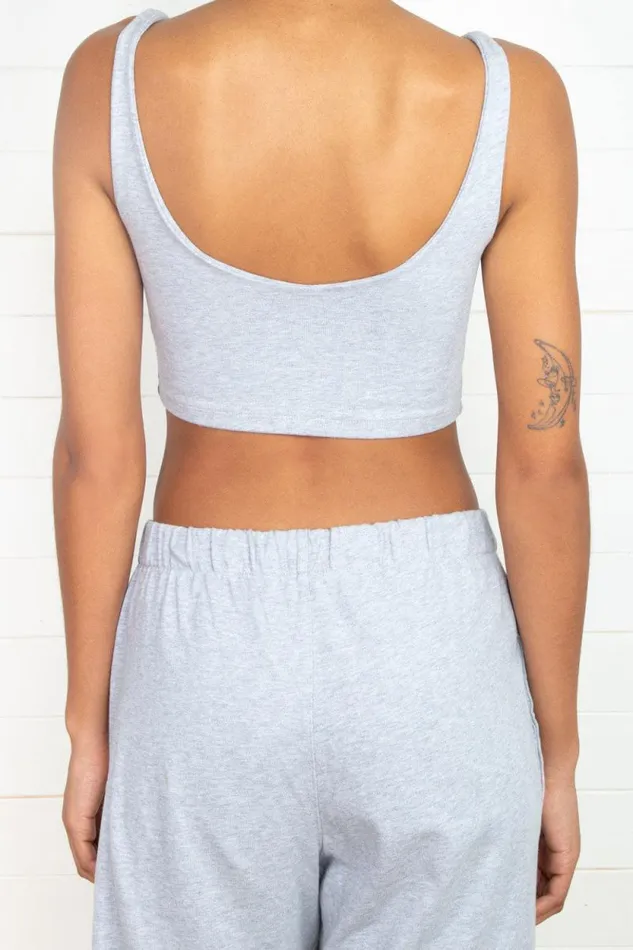 Brandy Melville Tops Lydia Tank Light Heather Grey 8211 Women