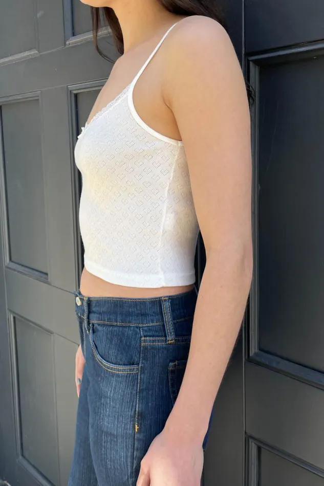Brandy Melville Tops Skylar Lace Eyelet Tank 8211 Women