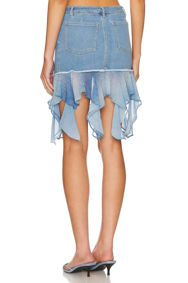 Britney Mini Skirt Blue Denim Women Lovers and Friends Skirts