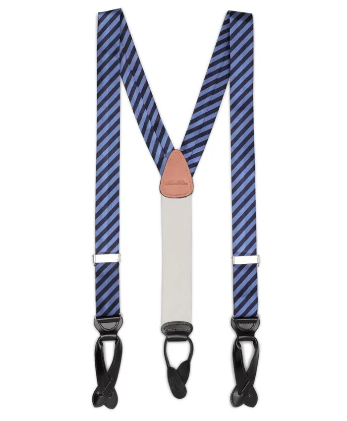 Brooks Brothers Belts Diagonal Stripe Suspenders Bluenavy 8211 Men