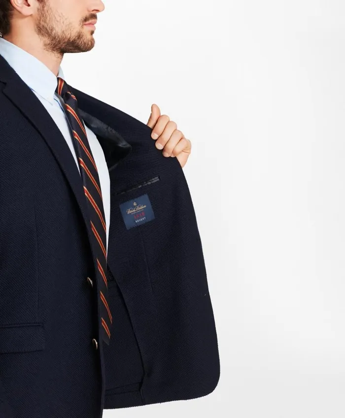 Brooks Brothers Blazers Regent Fit Textured TwoButton Blazer Navy 8211 Men Brooks Brothers Blazers Regent Fit Textured TwoButton Blazer Navy 8211 Men