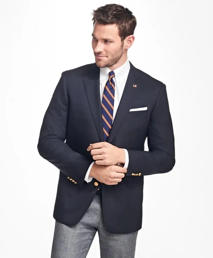 Brooks Brothers Blazers Regent Fit TwoButton 1818 Blazer Navy 8211 Men