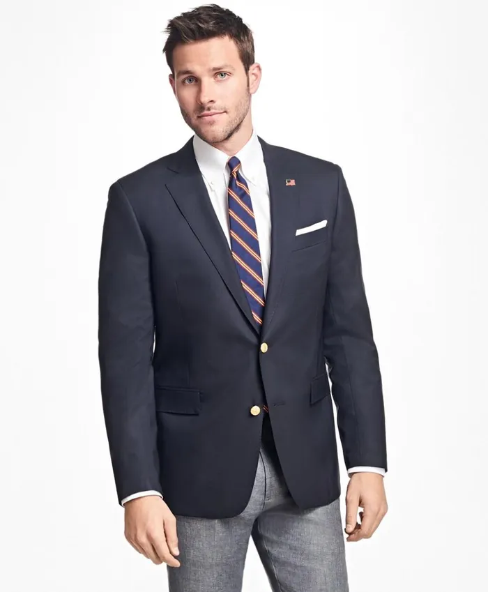 Brooks Brothers Blazers Regent Fit TwoButton 1818 Blazer Navy 8211 Men Brooks Brothers Blazers Regent Fit TwoButton 1818 Blazer Navy 8211 Men