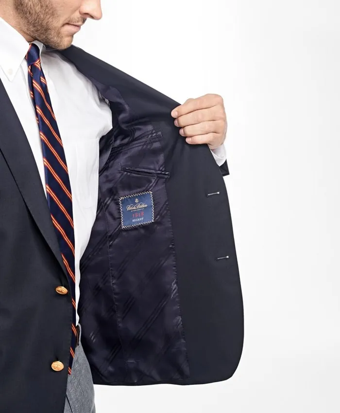Brooks Brothers Blazers Regent Fit TwoButton 1818 Blazer Navy 8211 Men Brooks Brothers Blazers Regent Fit TwoButton 1818 Blazer Navy 8211 Men