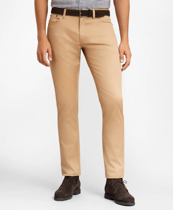 Brooks Brothers Casual Pants SlimFit Lightweight Stretch Advantage Chino FivePocket Pants British Khaki 8211 Men Brooks Brothers Casual Pants SlimFit Lightweight Stretch Advantage Chino FivePocket Pants British Khaki 8211 Men