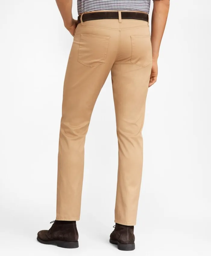 Brooks Brothers Casual Pants SlimFit Lightweight Stretch Advantage Chino FivePocket Pants British Khaki 8211 Men Brooks Brothers Casual Pants SlimFit Lightweight Stretch Advantage Chino FivePocket Pants British Khaki 8211 Men