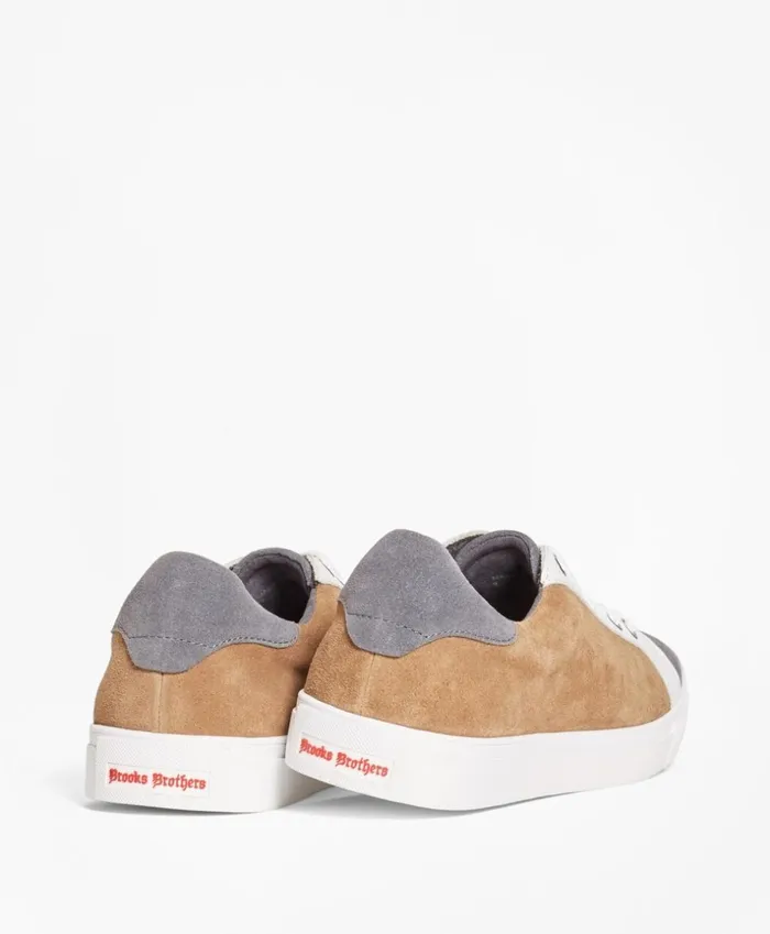 Brooks Brothers Dress and Casual Shoes ColorBlock Suede Sneakers Greybeige 8211 Men Brooks Brothers Dress and Casual Shoes ColorBlock Suede Sneakers Greybeige 8211 Men