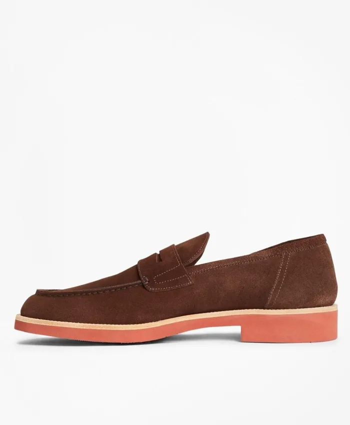 Brooks Brothers Dress and Casual Shoes Suede Penny Loafer Brown 8211 Men Brooks Brothers Dress and Casual Shoes Suede Penny Loafer Brown 8211 Men