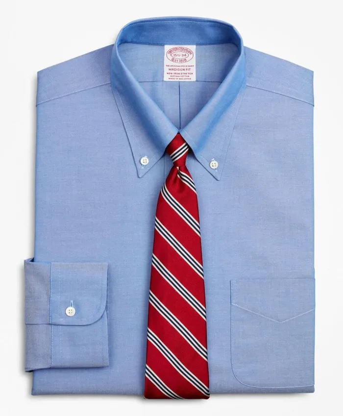 Brooks Brothers Dress Shirts Stretch Madison ClassicFit Dress Shirt NonIron Pinpoint ButtonDown Collar Blue 8211 Men Brooks Brothers Dress Shirts Stretch Madison ClassicFit Dress Shirt NonIron Pinpoint ButtonDown Collar Blue 8211 Men