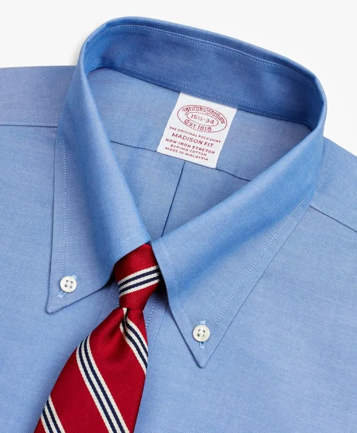 Brooks Brothers Dress Shirts Stretch Madison ClassicFit Dress Shirt NonIron Pinpoint ButtonDown Collar Blue 8211 Men Brooks Brothers Dress Shirts Stretch Madison ClassicFit Dress Shirt NonIron Pinpoint ButtonDown Collar Blue 8211 Men