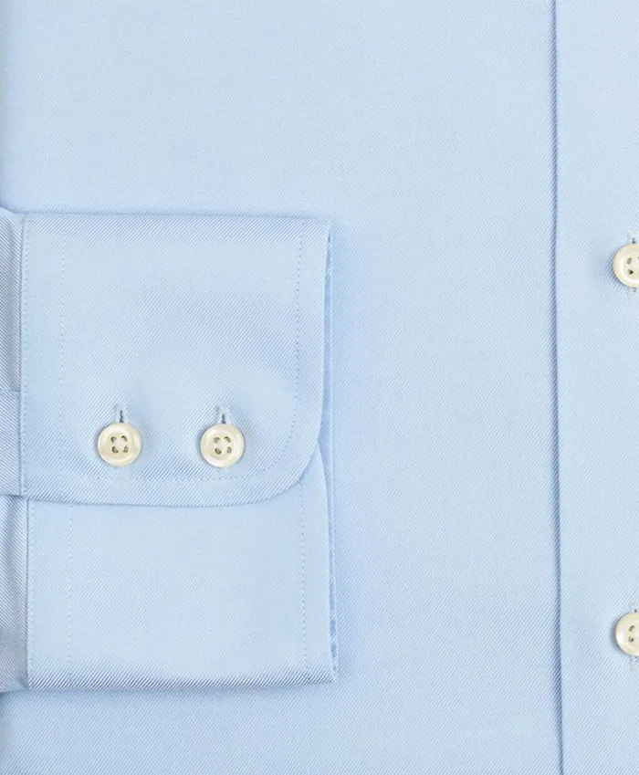 Brooks Brothers Dress Shirts Stretch Milano SlimFit Dress Shirt NonIron Twill Ainsley Collar Light Blue 8211 Men Brooks Brothers Dress Shirts Stretch Milano SlimFit Dress Shirt NonIron Twill Ainsley Collar Light Blue 8211 Men