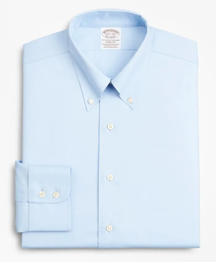 Brooks Brothers Dress Shirts Stretch Soho ExtraSlimFit Dress Shirt NonIron Royal Oxford ButtonDown Collar Light Blue 8211 Men Brooks Brothers Dress Shirts Stretch Soho ExtraSlimFit Dress Shirt NonIron Royal Oxford ButtonDown Collar Light Blue 8211 Men
