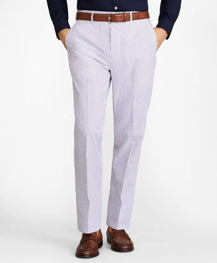Brooks Brothers Dress Trousers Madison Fit Stripe Seersucker Trousers Bluewhite 8211 Men Brooks Brothers Dress Trousers Madison Fit Stripe Seersucker Trousers Bluewhite 8211 Men