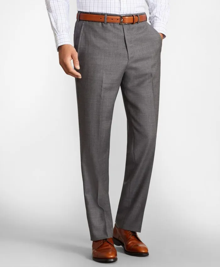 Brooks Brothers Dress Trousers Madison Fit Wool Trousers Grey 8211 Men