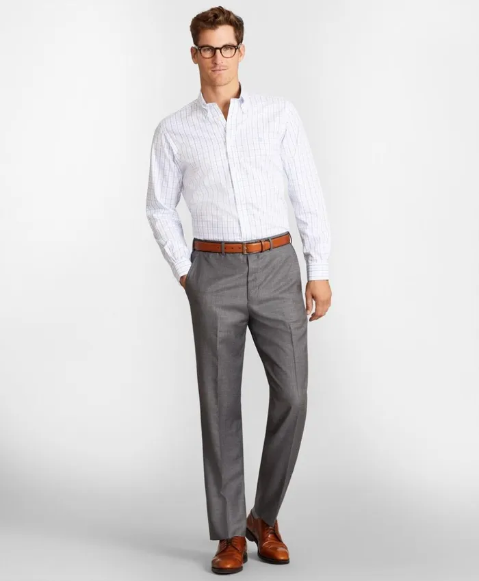 Brooks Brothers Dress Trousers Madison Fit Wool Trousers Grey 8211 Men Brooks Brothers Dress Trousers Madison Fit Wool Trousers Grey 8211 Men