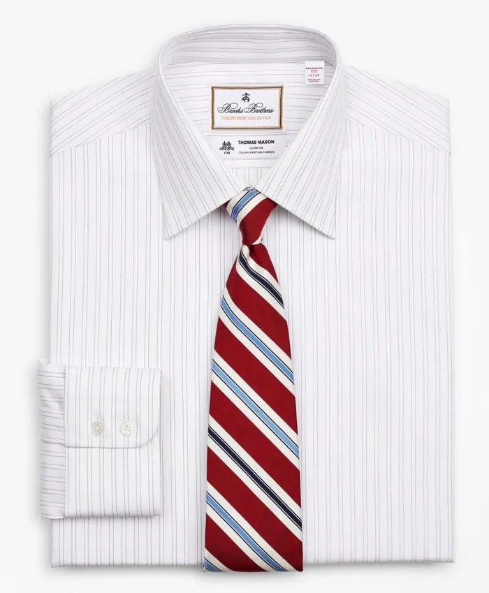 Brooks Brothers Luxury Shirts Luxury Collection Madison ClassicFit Dress Shirt Franklin Spread Collar Stripe White 8211 Men Brooks Brothers Luxury Shirts Luxury Collection Madison ClassicFit Dress Shirt Franklin Spread Collar Stripe White 8211 Men