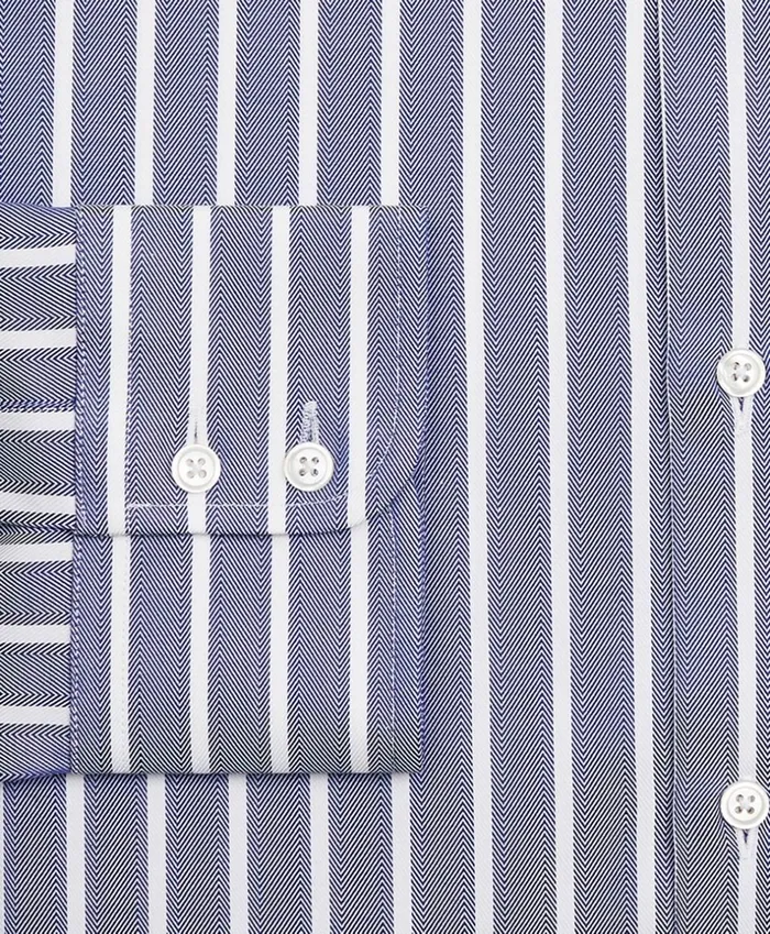 Brooks Brothers Luxury Shirts Luxury Collection Regent Fitted Dress Shirt Franklin Spread Collar Herringbone Wide Stripe Navy 8211 Men Brooks Brothers Luxury Shirts Luxury Collection Regent Fitted Dress Shirt Franklin Spread Collar Herringbone Wide Stripe Navy 8211 Men