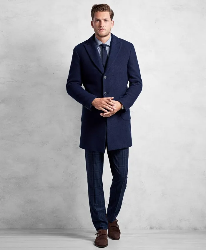 Brooks Brothers Outerwear Golden Fleece Supersoft Topcoat Navy 8211 Men Brooks Brothers Outerwear Golden Fleece Supersoft Topcoat Navy 8211 Men