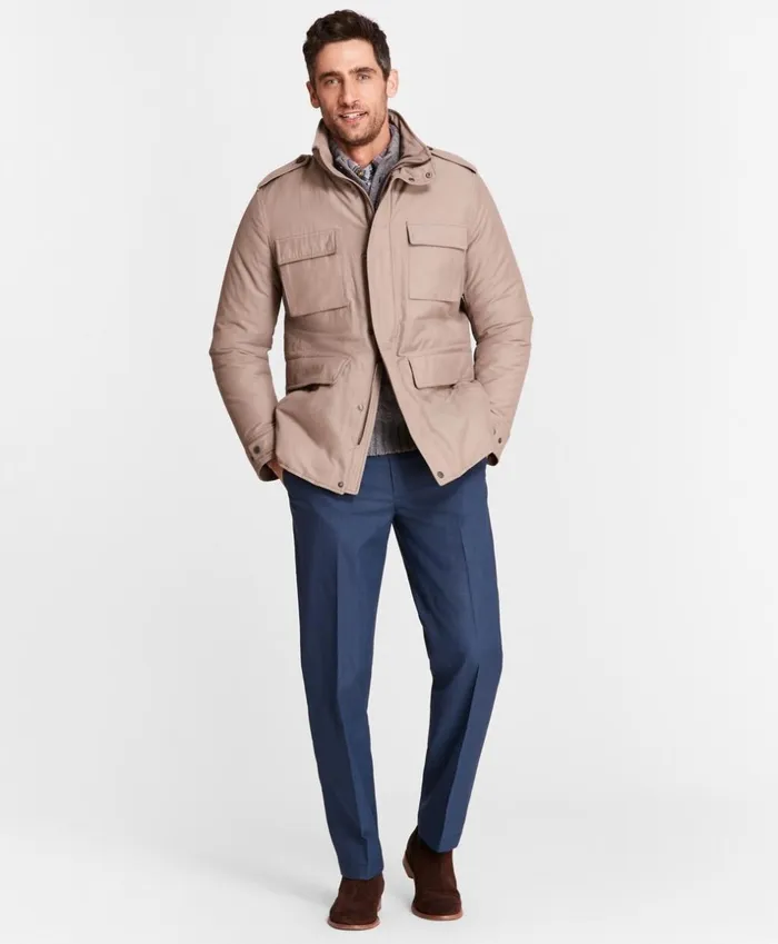 Brooks Brothers Outerwear WaterRepellent Tech Twill Field Jacket Taupe 8211 Men Brooks Brothers Outerwear WaterRepellent Tech Twill Field Jacket Taupe 8211 Men