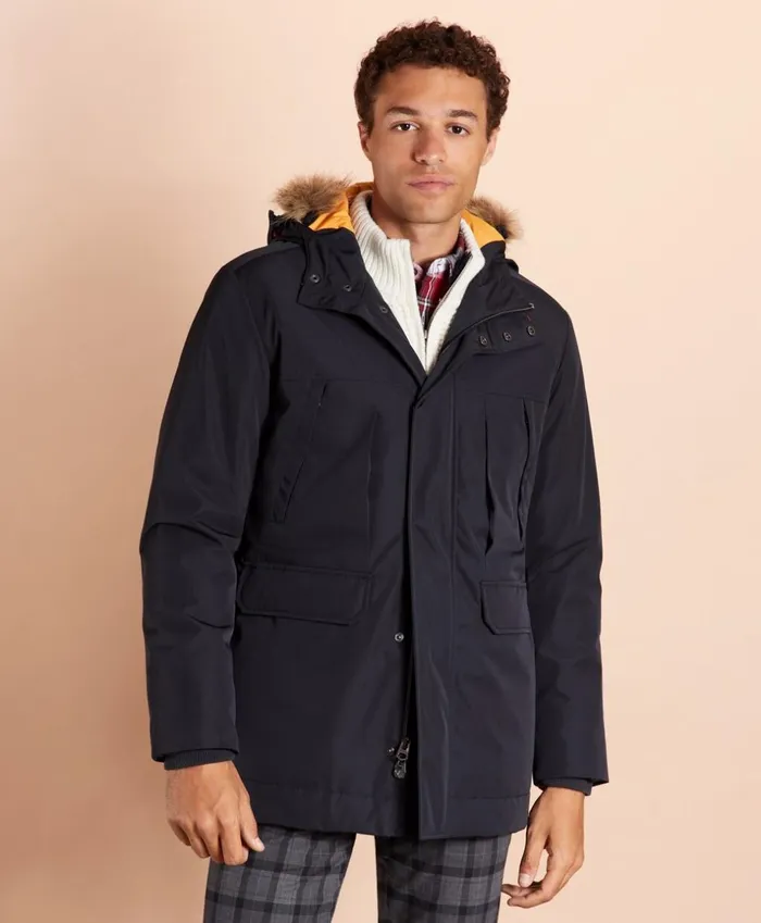 Brooks Brothers Outerwear WaterResistant Parka Black 8211 Men Brooks Brothers Outerwear WaterResistant Parka Black 8211 Men