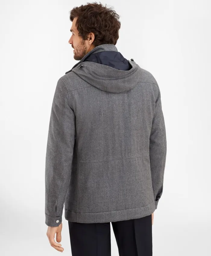 Brooks Brothers Outerwear Wool Hooded Jacket Light Grey 8211 Men Brooks Brothers Outerwear Wool Hooded Jacket Light Grey 8211 Men