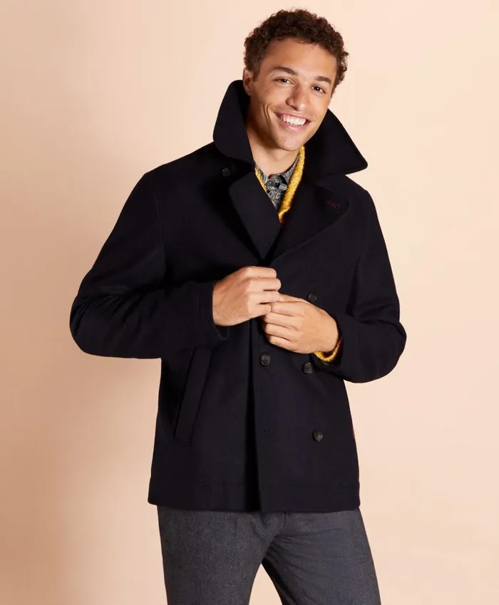 Brooks Brothers Outerwear Wool Peacoat Navy 8211 Men