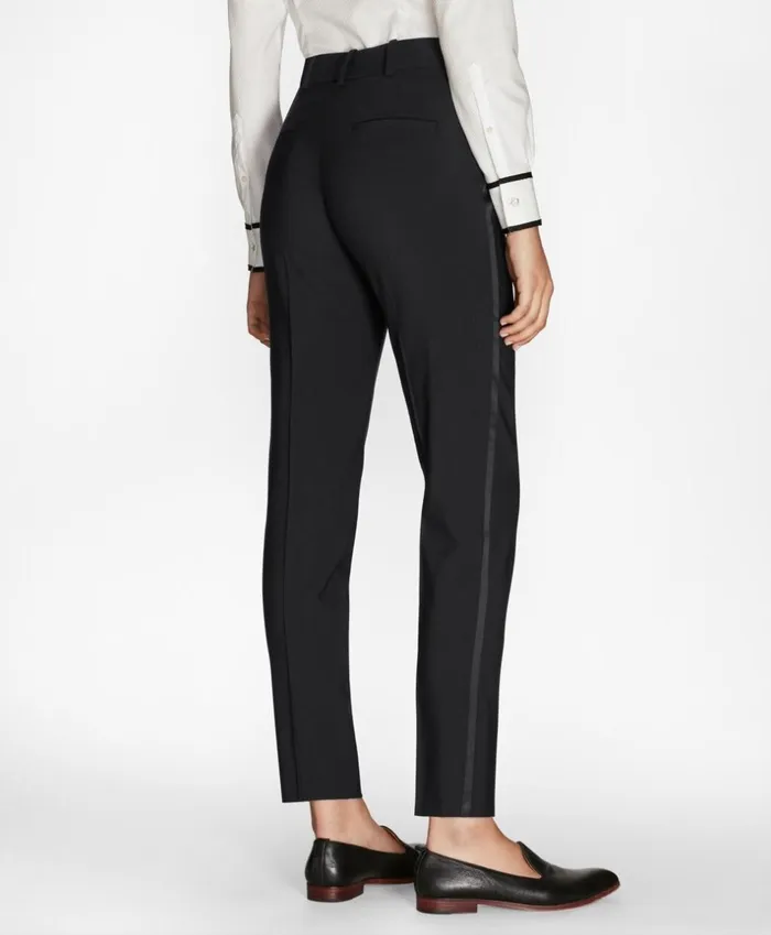 Brooks Brothers Petites Petite SlimFit StretchWool Crepe Tuxedo Pants Black 8211 Women Brooks Brothers Petites Petite SlimFit StretchWool Crepe Tuxedo Pants Black 8211 Women