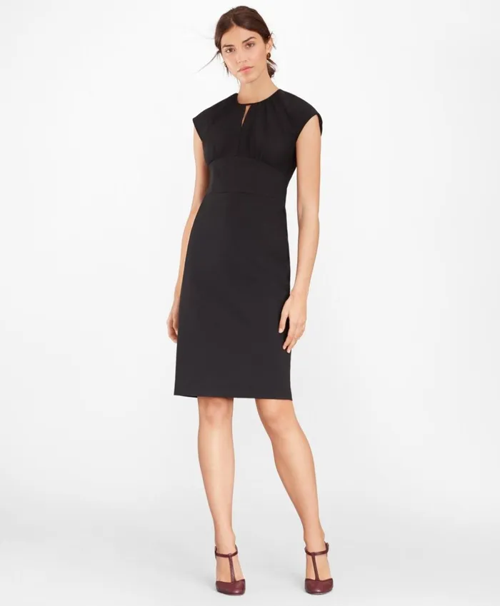 Brooks Brothers Petites Petite Stretch Wool Cap Sleeve Sheath Dress Black 8211 Women Brooks Brothers Petites Petite Stretch Wool Cap Sleeve Sheath Dress Black 8211 Women