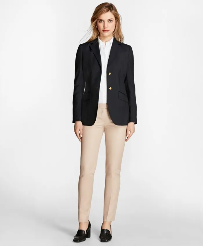 Brooks Brothers Petites Petite TwoButton Wool Blazer Navy 8211 Women Brooks Brothers Petites Petite TwoButton Wool Blazer Navy 8211 Women