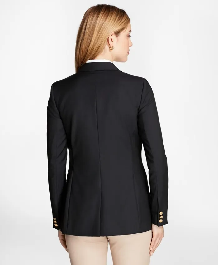 Brooks Brothers Petites Petite TwoButton Wool Blazer Navy 8211 Women Brooks Brothers Petites Petite TwoButton Wool Blazer Navy 8211 Women
