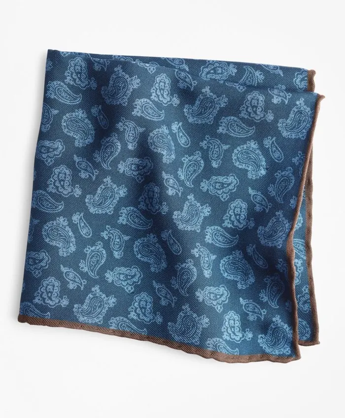 Brooks Brothers Pocket Squares and Handkerchiefs Tossed Pine Reversible Pocket Square Navy 8211 Men Brooks Brothers Pocket Squares and Handkerchiefs Tossed Pine Reversible Pocket Square Navy 8211 Men