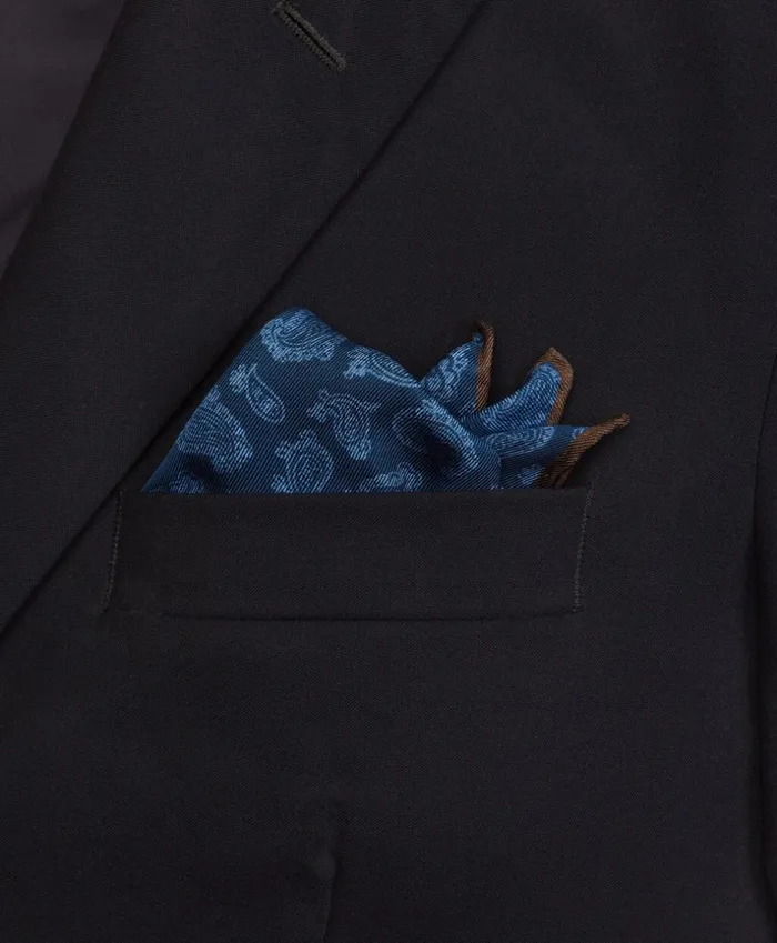 Brooks Brothers Pocket Squares and Handkerchiefs Tossed Pine Reversible Pocket Square Navy 8211 Men Brooks Brothers Pocket Squares and Handkerchiefs Tossed Pine Reversible Pocket Square Navy 8211 Men