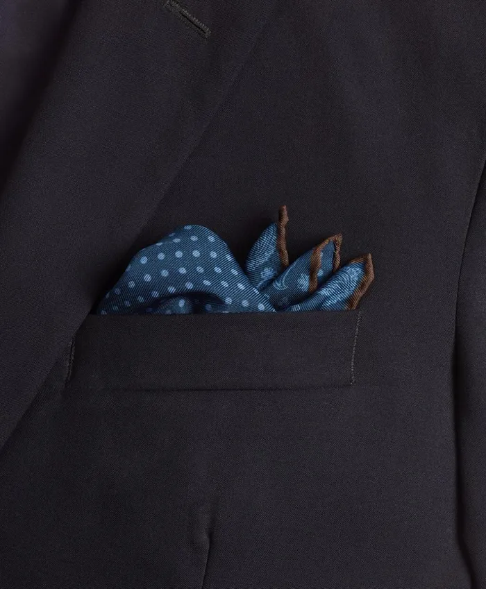 Brooks Brothers Pocket Squares and Handkerchiefs Tossed Pine Reversible Pocket Square Navy 8211 Men Brooks Brothers Pocket Squares and Handkerchiefs Tossed Pine Reversible Pocket Square Navy 8211 Men