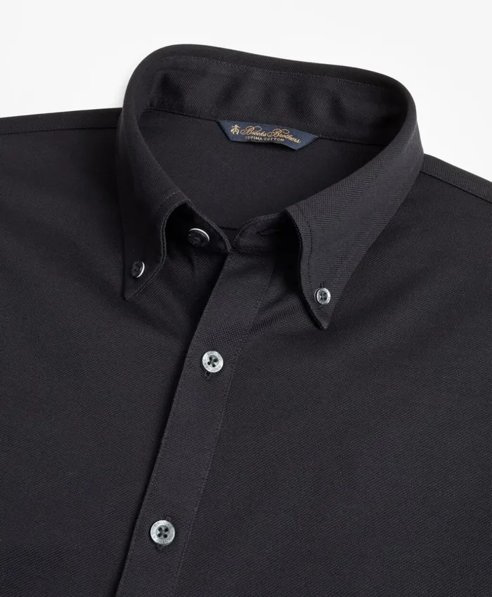 Brooks Brothers Polos and TShirts Premium ExtraFine Supima Cotton Pique ButtonDown Shirt Black 8211 Men Brooks Brothers Polos and TShirts Premium ExtraFine Supima Cotton Pique ButtonDown Shirt Black 8211 Men
