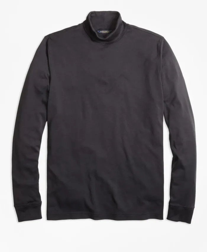 Brooks Brothers Polos and TShirts Supima Cotton Turtleneck Black 8211 Men