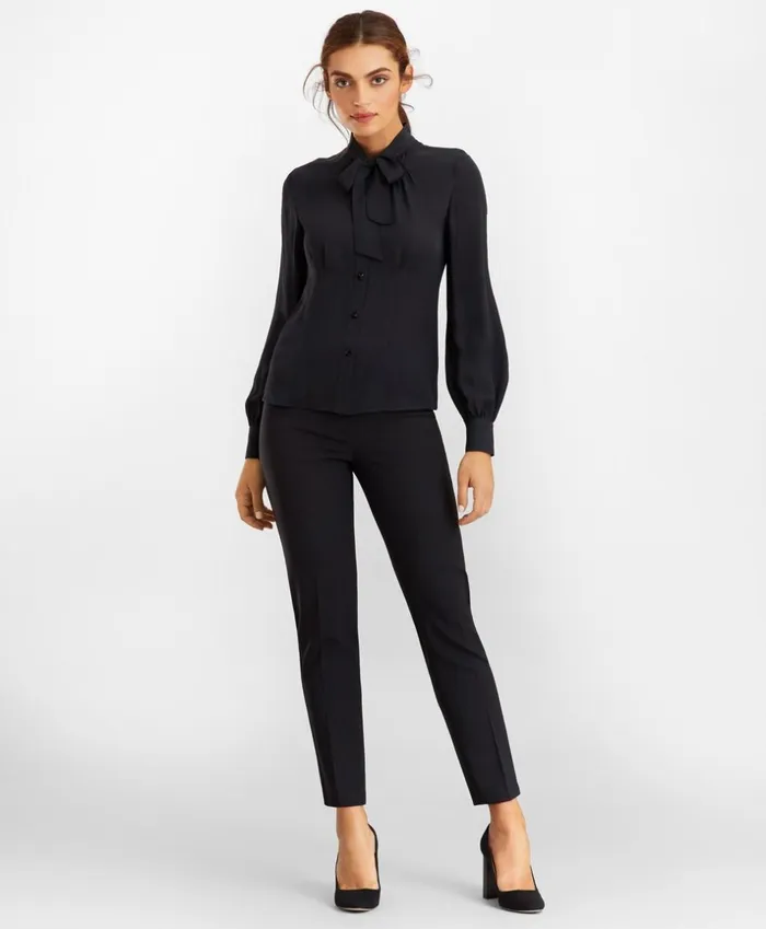 Brooks Brothers Shirts and Tops BowNeck Silk Georgette Blouse Black 8211 Women Brooks Brothers Shirts and Tops BowNeck Silk Georgette Blouse Black 8211 Women