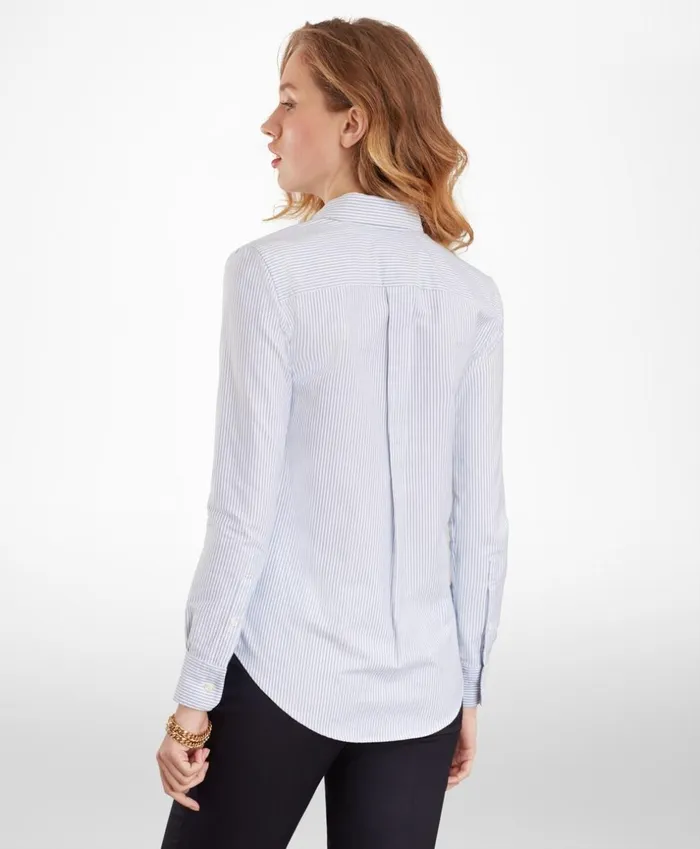 Brooks Brothers Shirts and Tops ClassicFit Supima Cotton Oxford Stripe ButtonDown Shirt Blue 8211 Women Brooks Brothers Shirts and Tops ClassicFit Supima Cotton Oxford Stripe ButtonDown Shirt Blue 8211 Women