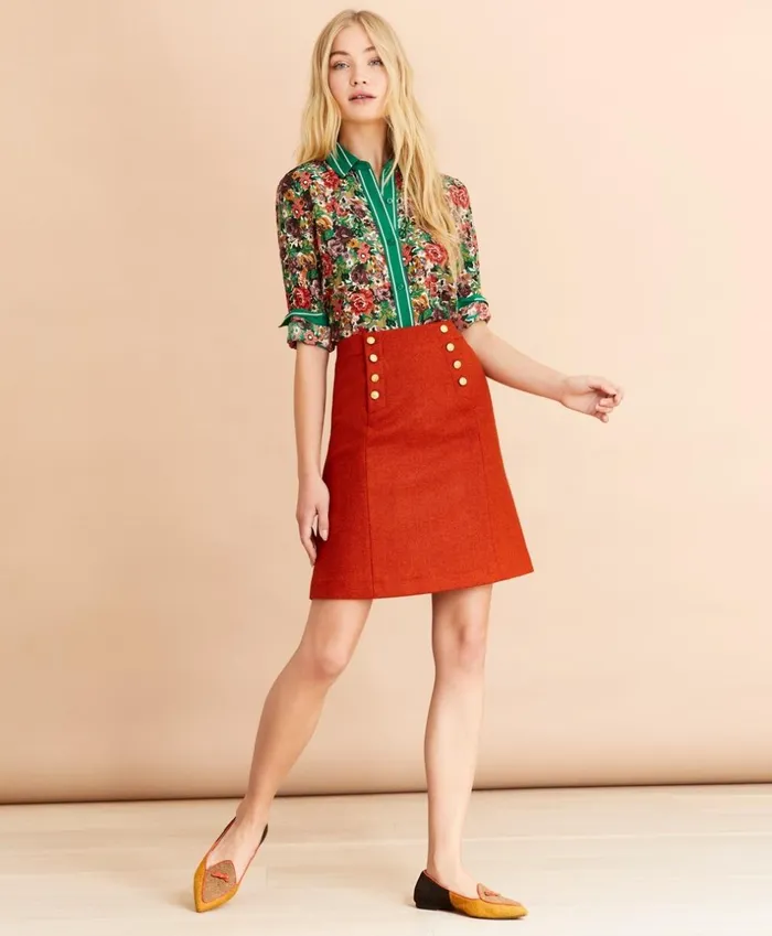 Brooks Brothers Shirts and Tops FloralPrint Crepe Blouse Greenmulti 8211 Women Brooks Brothers Shirts and Tops FloralPrint Crepe Blouse Greenmulti 8211 Women