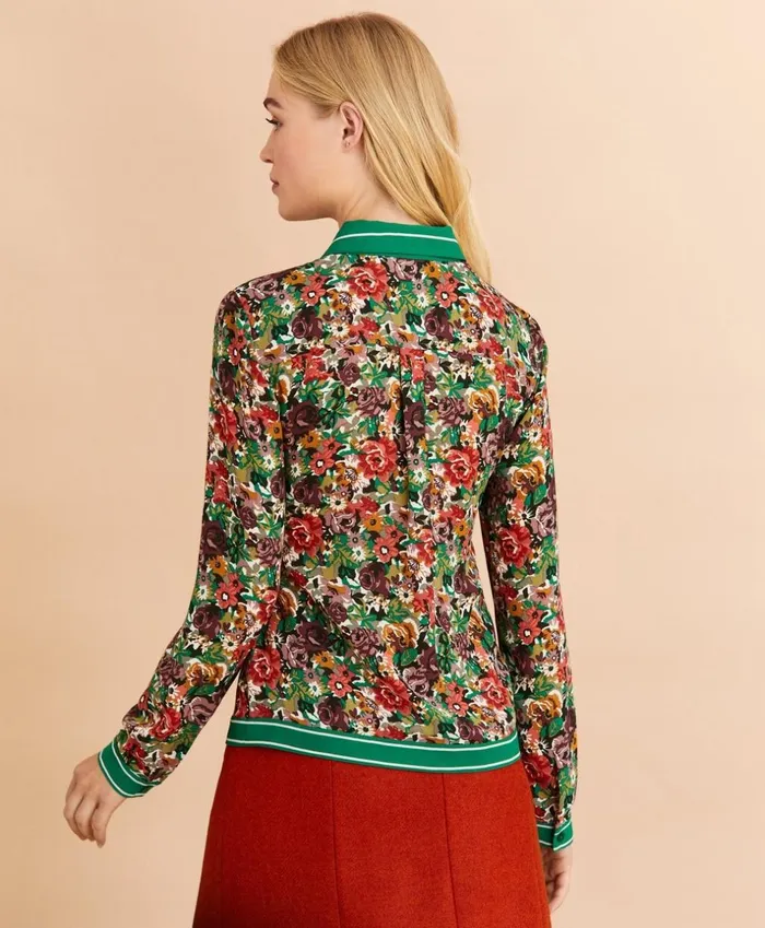 Brooks Brothers Shirts and Tops FloralPrint Crepe Blouse Greenmulti 8211 Women Brooks Brothers Shirts and Tops FloralPrint Crepe Blouse Greenmulti 8211 Women