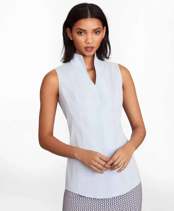 Brooks Brothers Shirts and Tops NonIron Poplin Sleeveless Blouse Light Blue 8211 Women Brooks Brothers Shirts and Tops NonIron Poplin Sleeveless Blouse Light Blue 8211 Women