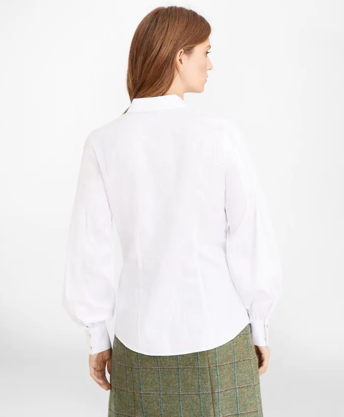 Brooks Brothers Shirts and Tops NonIron TailoredFit Supima Cotton Floral Jacquard Blouse White 8211 Women Brooks Brothers Shirts and Tops NonIron TailoredFit Supima Cotton Floral Jacquard Blouse White 8211 Women
